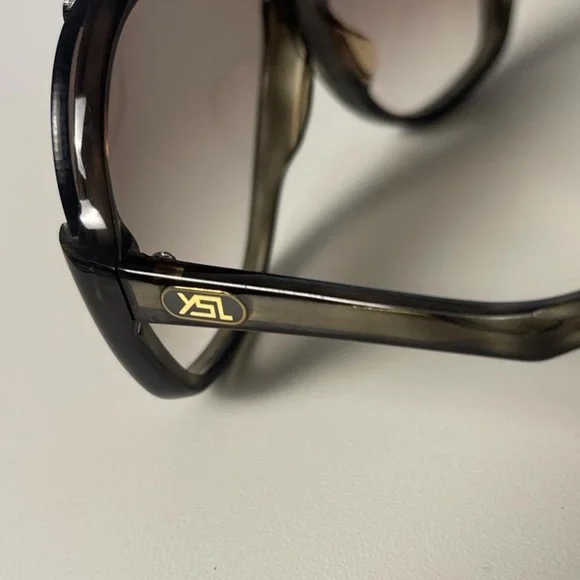 Yves Saint Laurent Vintage Aviator Sunglasses Tortoise Shell - Picture 4 of 8